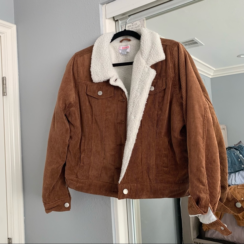 corduroy jacket with a sherpa lining